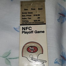 1981 JOE MONTANA & BILL WALSH PLAYOFF DEBUT TICKET🎟️1/3/1982 49ERS/GIANTS PSA 2