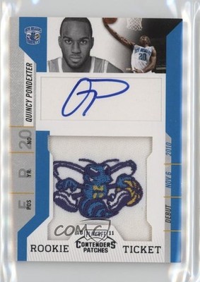 2010 Playoff Contenders Patches Ticket Quincy Pondexter #125 Rookie Auto RC 16i3