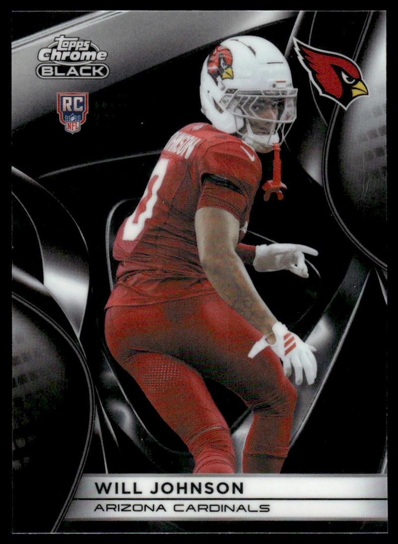 Will Johnson Rookie RC 2025 Topps Chrome Black #101 Arizona Cardinals