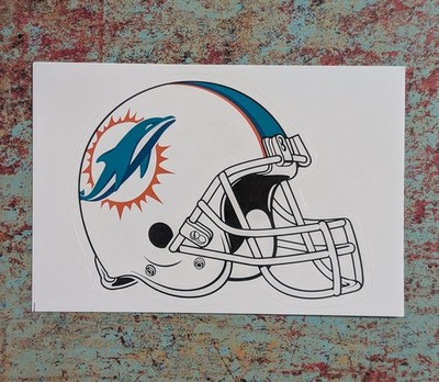 Miami Dolphins Helmet Sticker - 2017 NFL Vending Machine Football Series - MIA