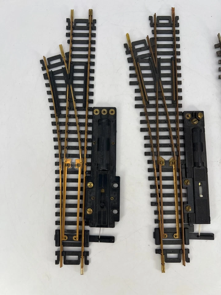 Atlas HO Scale Lot of 3 Switch Left Track Brass/Nickel Good Condition - Image 2 of 4