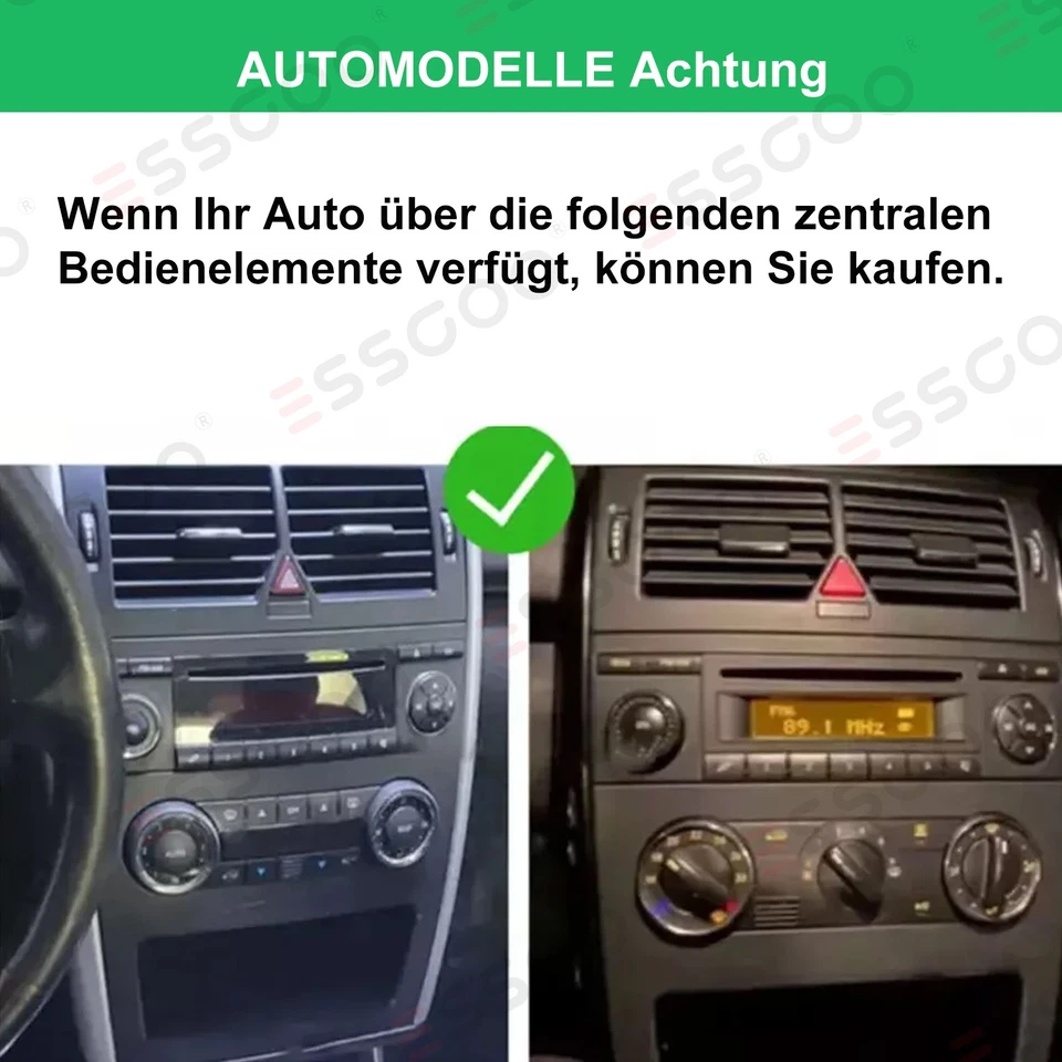 2+64G Autoradio Für Mercedes-Benz A/B Klasse W169 W245 GPS Nav GPT Android15 KAM - Bild 2 von 4