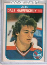 1982-83 OPC O-Pee-Chee NHL hockey Dale Hawerchuk RC rookie card #380 EX- JETS. rookie card picture