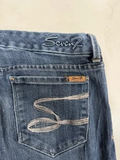 Seven7 Women's Boot Cut Jeans, Size 6, Blue Denim, Premium Gold Label, 30x31in