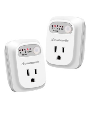 DEWENWILS 2-Pack Countdown Timer Outlet Auto Shut Off Safety 15A 1000W UL