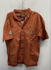 Vintage 90s Harley-Davidson Embroidered Logo Button Up Work Shirt Sz L