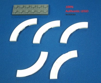 LEGO NEW 4x4 White Tile Curved Corner (5x) 6457244 Brick 27507