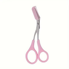Stainless Steel Eyebrow Trimming Scissors with Comb, Safe Eyebrow Trimming Makeu