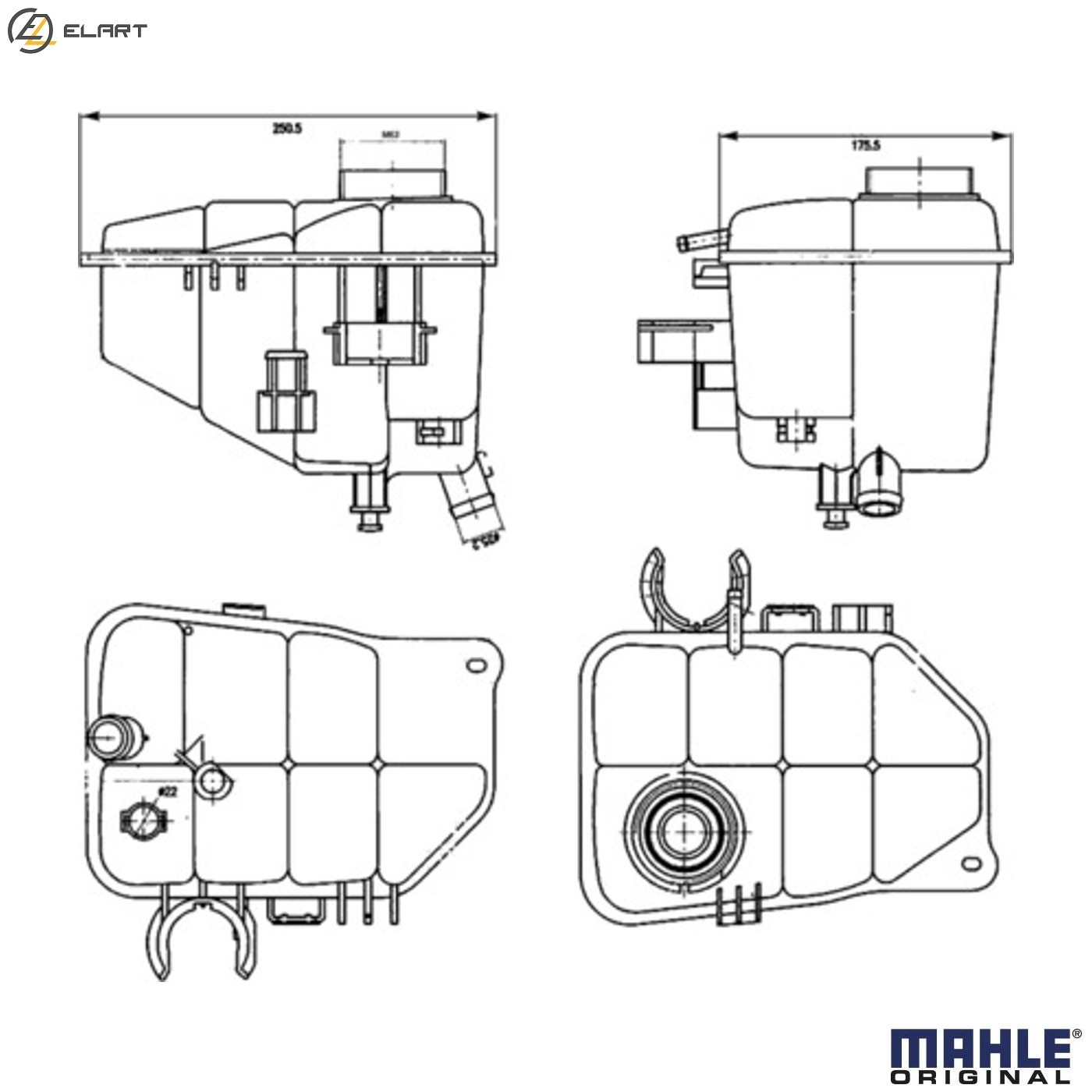 EXPANSION TANK COOLANT CRT 126 000S FOR MERCEDES-BENZ C-CLASS/Sportscoupe CLK