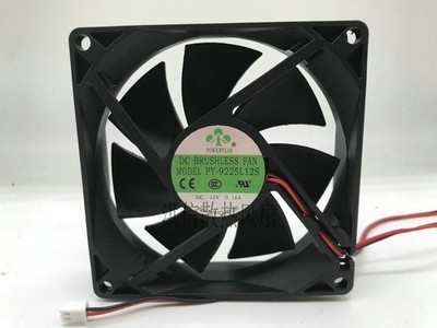 1 pcs  POWERYEAR Fan PY-9225L12S  DC12V 0.16A 9CM 9025 cooling fan 2 wire @zx
