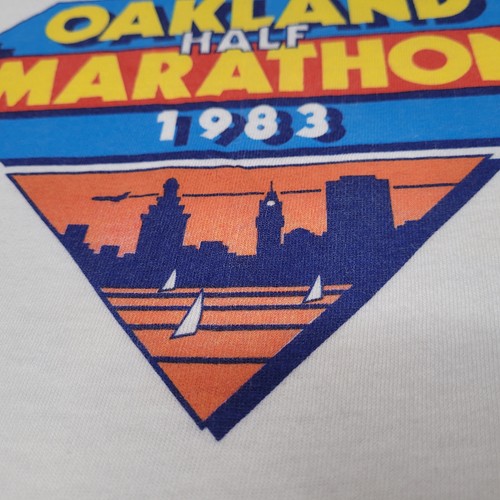 Vintage Oakland Half Marathon Shirt Mens Medium Running Race Bay 1983 80s - Picture 6 of 15