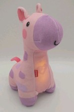Fisher Price Giraffe Soothe and Glow PINK Music Light Plush 9" Baby 2013 Works