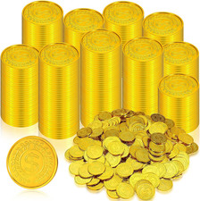 1000 Pcs Pirate Gold Coins Plastic Treasure Play Toy Coins Fake St. Patricks Dou
