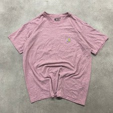 Carhartt Pocket T-Shirt Womens Large Loose Fit Workwear Crew Neck Tee, Pink