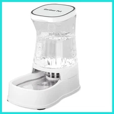 Automatic Gravity Water Dispenser for Dogs, 1.0Gallon 100% BPA-Free Dog Water...