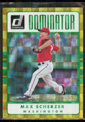 2017 Panini Donruss Dominator Gold Max Scherzer /99 #D-10