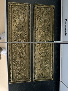 Pair Of Brass Finger Plates Fingerplates