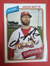 JASON MOTTE 2012 TOPPS #114 SIGNED AUTOGRAPHED CARD ST. LOUIS CARDINALS AUTO