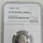 NGC 1980 Washington Quarter PF 69 Ultra Cameo Silver Proof