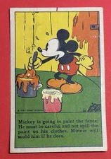 1930s D52 Mickey Mouse Recipe Bread Card Bamby Bread Mickey is going to paint...