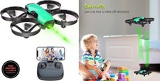 Drones para niños con cámara: mini dron, dron cuadricóptero con control remoto.