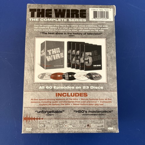 THE WIRE - THE COMPLETE SERIES 23 DVD Set. HBO, 2011. 60 Episodes. VERY GOOD. - Picture 4 of 12