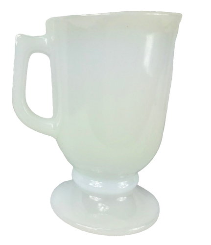 Vintage WALT DISNEY World Coffee Cup Mug “MOM” White Milk Glass Pedestal - Picture 4 of 7