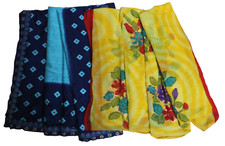 Indian Lot Saree Women Wrap Vintage Printed Wholesale Dress Material Used Fabric
