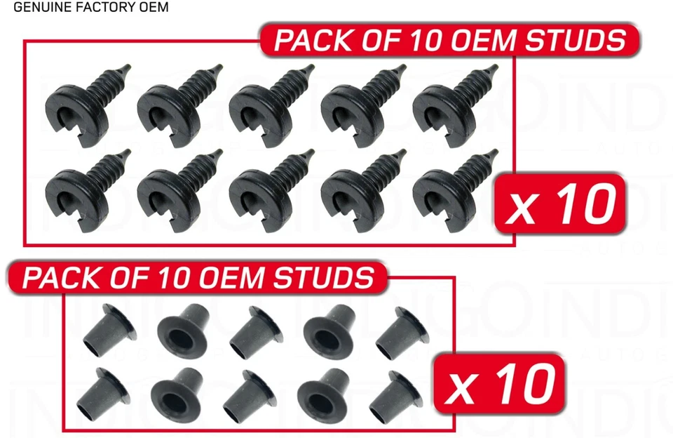 LAND ROVER DOOR PANEL PLASTIC STUD & CLIP SET x 10 DISCOVERY 1 & 2 - Image 2 of 2