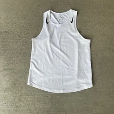 Nike AeroSwift Running Racing Tank Top Shirt White CJ2369-100 Womens M