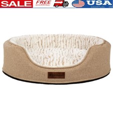 Medium Foam Oval Pet Bed Cuddler Dogs W/ Reversible Pillow Comfort Sleep Surface