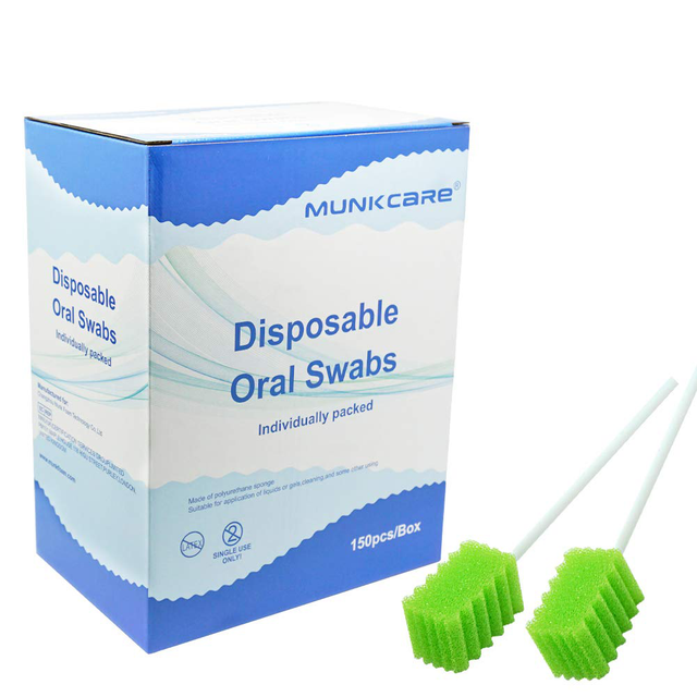 Munkcare Dental Swabs Unflavored SwabsticksOral Cavity Cleaning Mouth