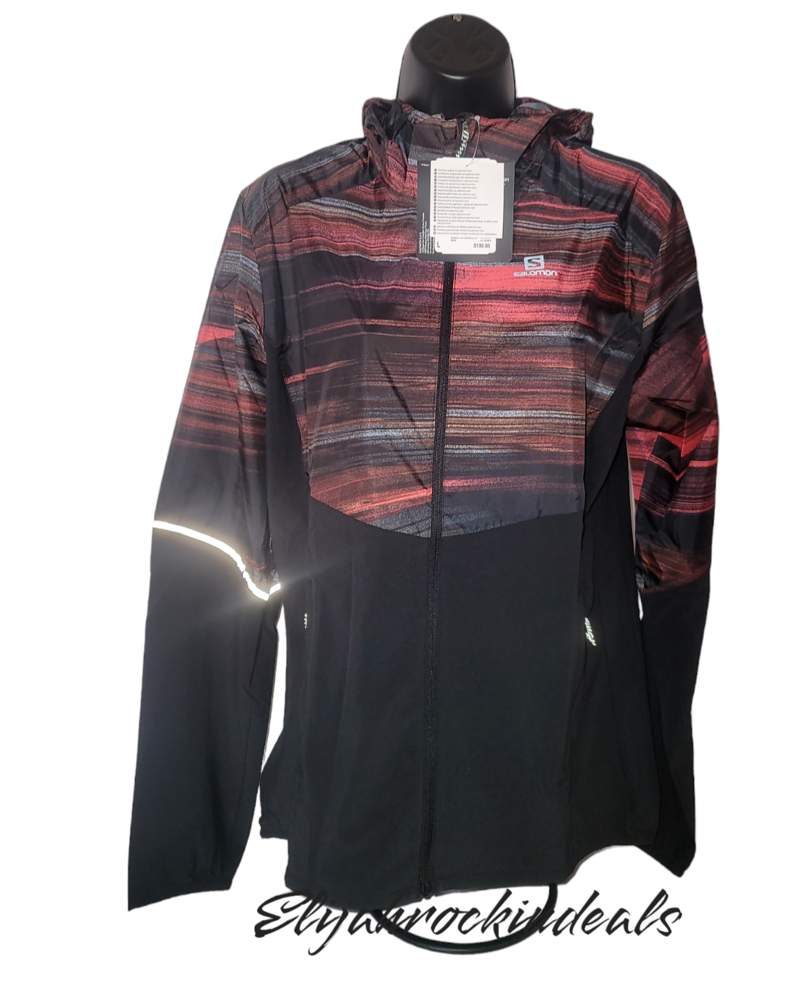 NUOVA DONNA SALOMON AGILE FULL ZIP FELPA CON CAPPUCCIO CICLISMO BICICLETTA GIACCA A VENTO GRANDE