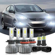 For Hyundai Elantra 2011-2016 Combo LED Headlights Bulbs High Low Beam Fog Light