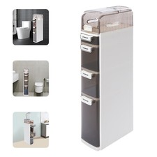 Slim Bathroom Storage Cabinet, Narrow Bathroom Storage, Mobile Storage Organizer