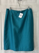 NWT Unbranded Teal Blue Straight Pencil Skirt Women s 10 M New