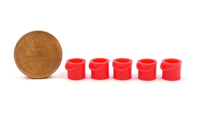 USA Made O Scale Red Buckets - 5 Pack 480890