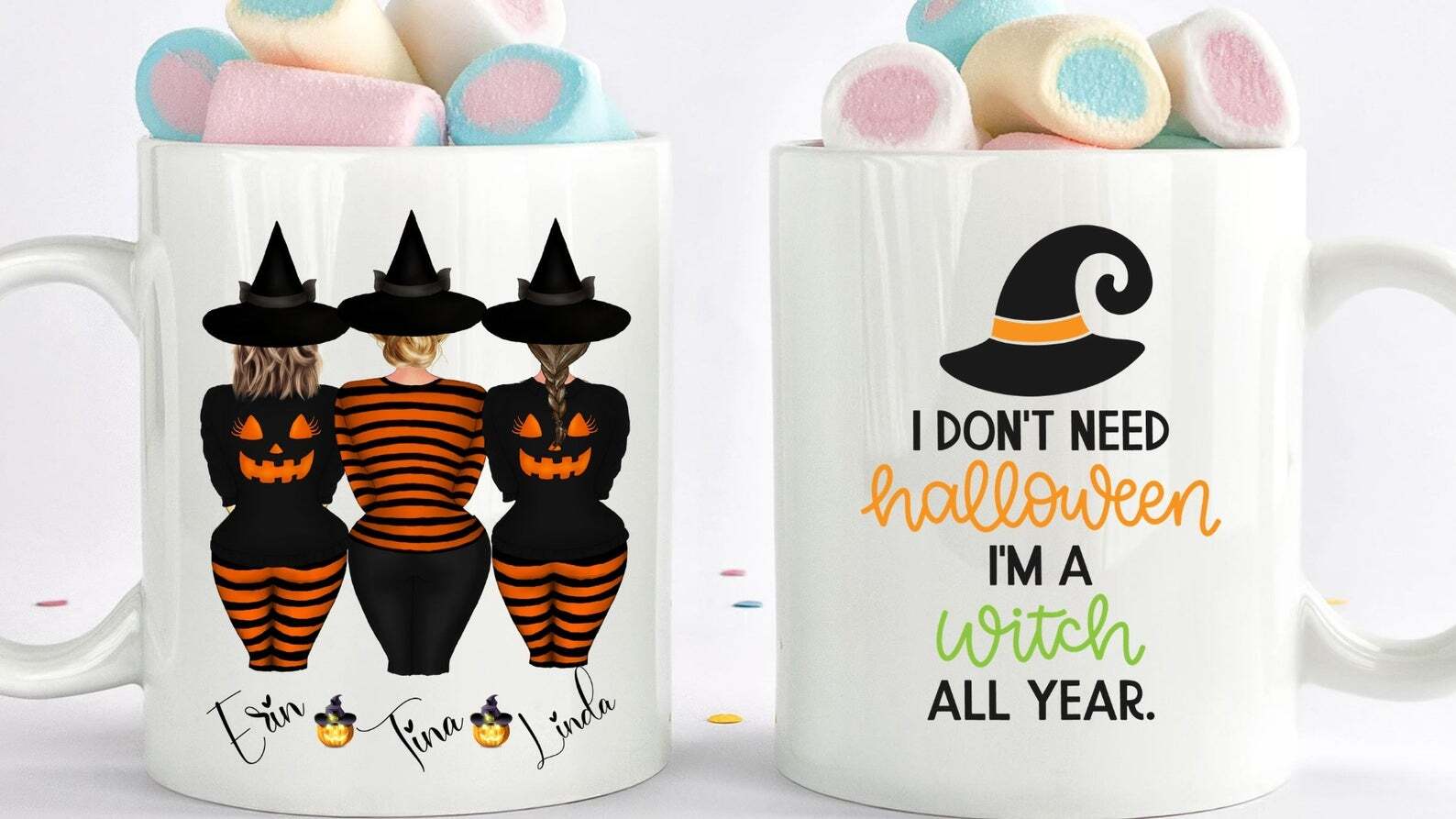 Custom Halloween Gift For Best Friend Halloween Mugs Personalized Birthday Mug