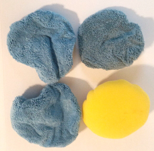6" Terry Microfiber Bonnet for Orbital Polishers x 3, Car Buffing Polishing Wax