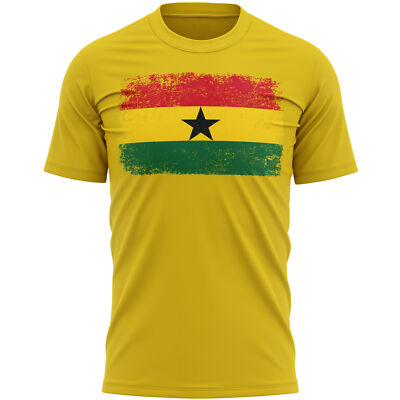 T-Shirt Ghana Grunge Flagge Fußball Sport Event Unterstützer Geschenke für Ihn Cric...