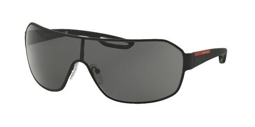 Prada SPS 52E Wrap Shield Sunglasses Col 5AV-5Z1 Silver/Grey