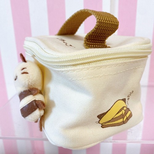 Sanrio Nemukko Nyago Kosmetiktasche Tasche Mini Katze schläft weiß braun Kawaii JP - Bild 2 von 24