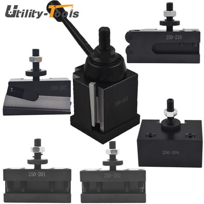BXA 250-222 Wedge Tool Post Holder Set CNC Quick Change For Swing Dia 10 - 15''