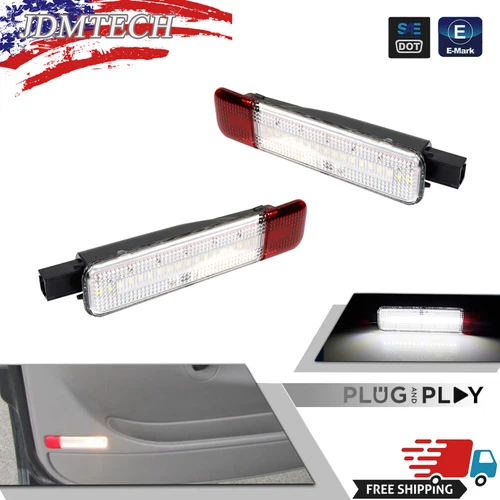 Pair LED Door Courtesy Light For Chevy Silverado Suburban Tahoe GMC Sierra Yukon