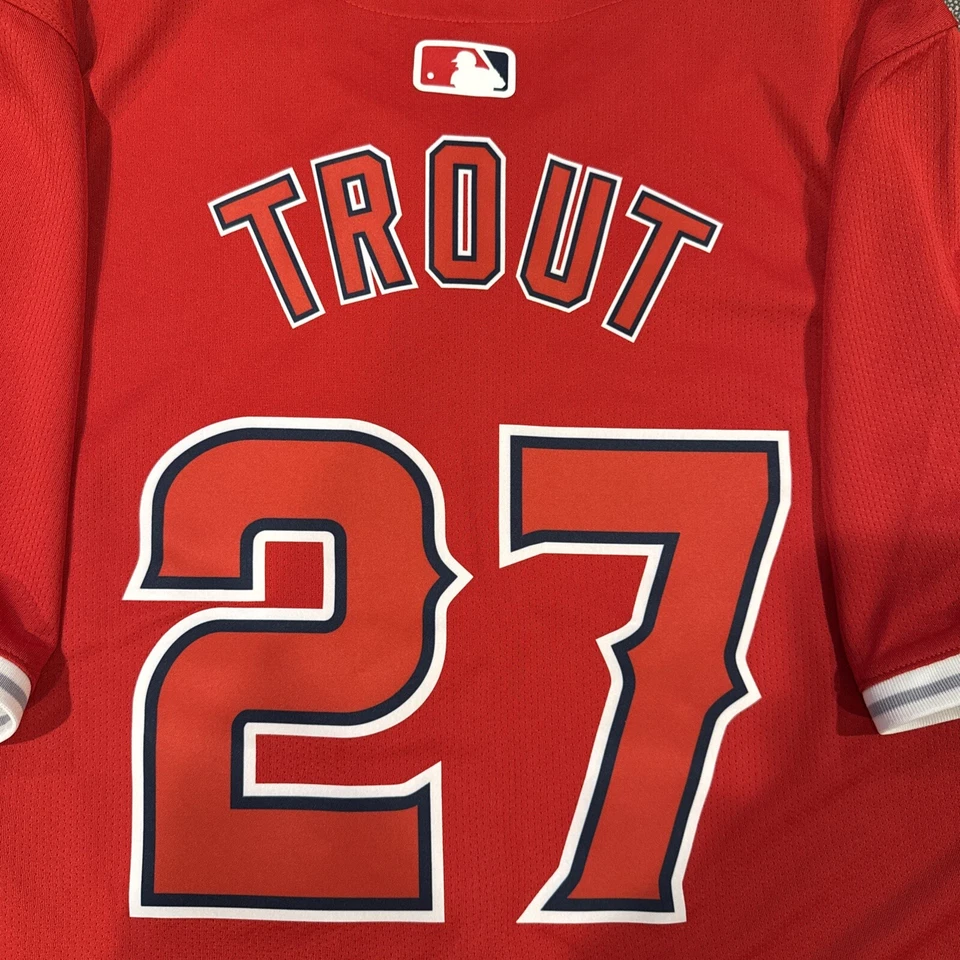 Mike Trout Los Angeles Angels Red Alternate Vapor Jersey Large - $175 Retail - Image 2 of 4