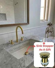 Brass Vanity Faucet, Unlacquered Brass Bathroom Faucet, vanity sink faucet gift
