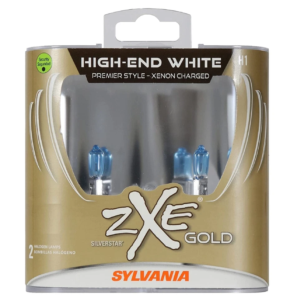 Sylvania Silverstar ZXE Gold H1 55W Two Bulb Headlight High Beam Upgrade Replace - Изображение 2 из 4