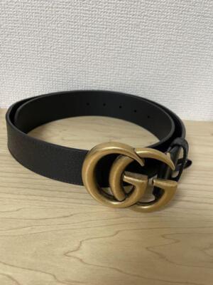 GG belt 100cm Gucci GG Marmont Belt Black Leather 80/32 100cm Used  main image 3