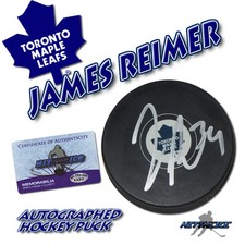 JAMES REIMER Signed TORONTO MAPLE LEAFS Puck w/COA 