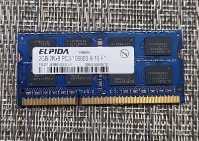 Elpida EBJ21UE8BDS0-DJ-F 2GB 2Rx8 PC3-10600S DDR3 Laptop Memory RAM